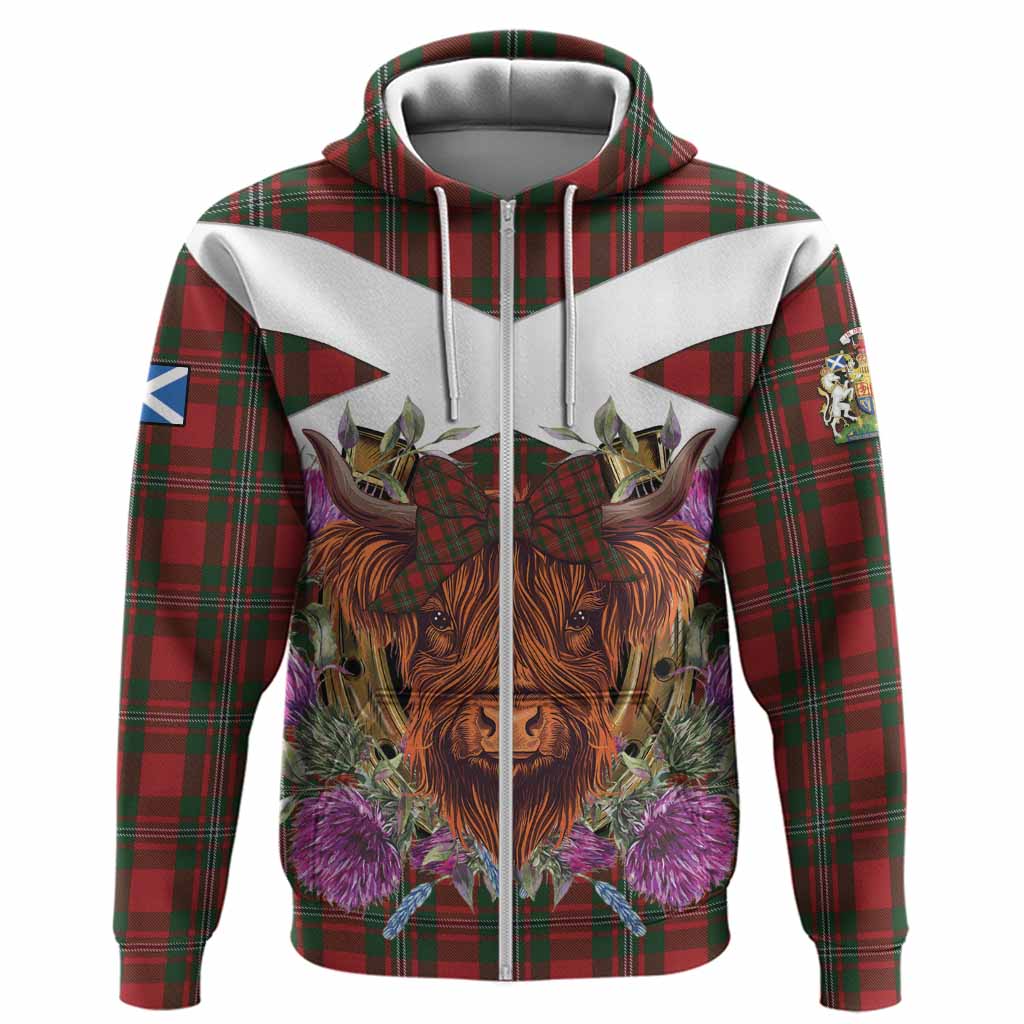 MacGregor (McGregor) Tartan Hoodie Scottish Thistle Heilan Coo