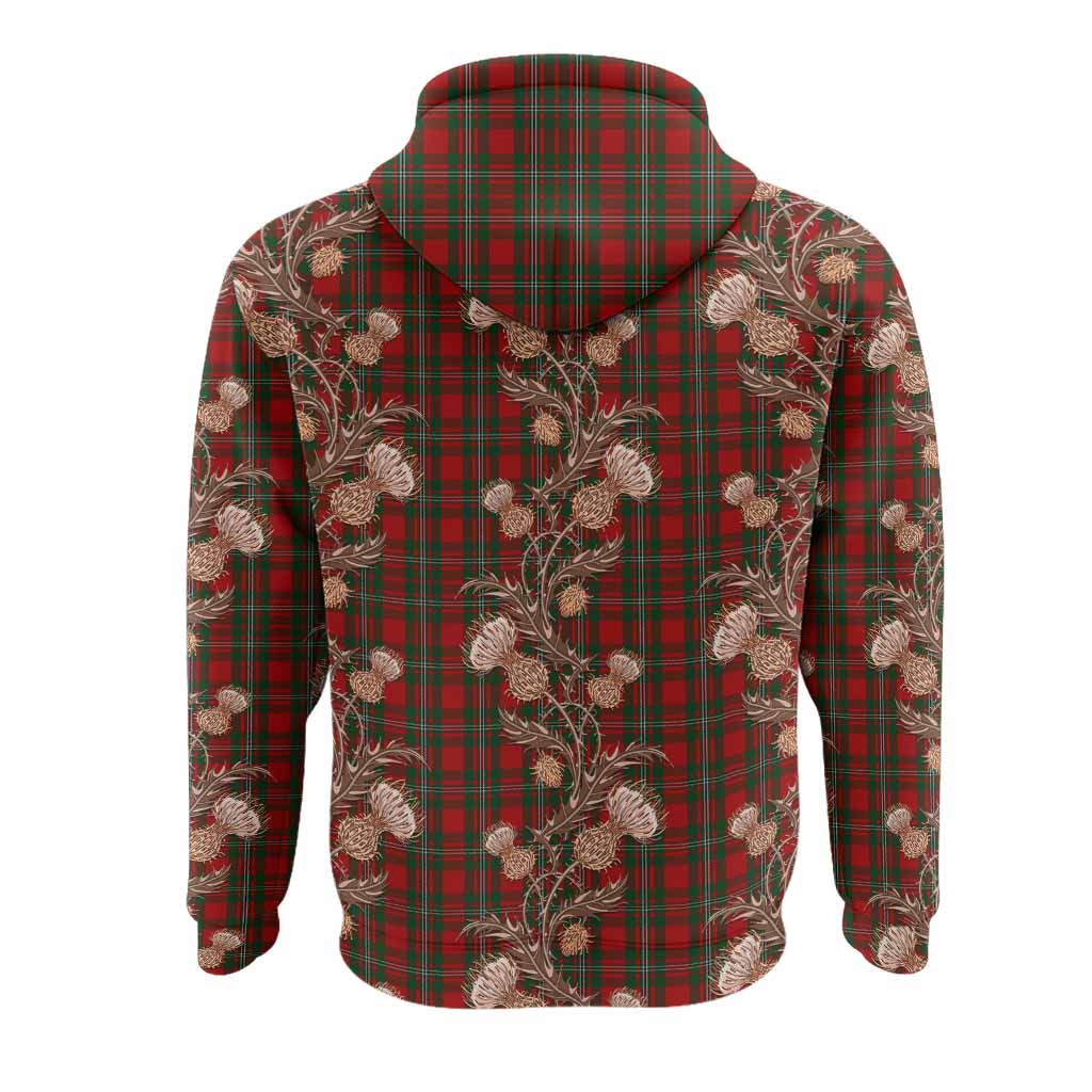 MacGregor (McGregor) Tartan Hoodie Seamless Scottish Thistle Flowers