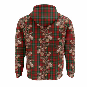MacGregor (McGregor) Tartan Hoodie Seamless Scottish Thistle Flowers