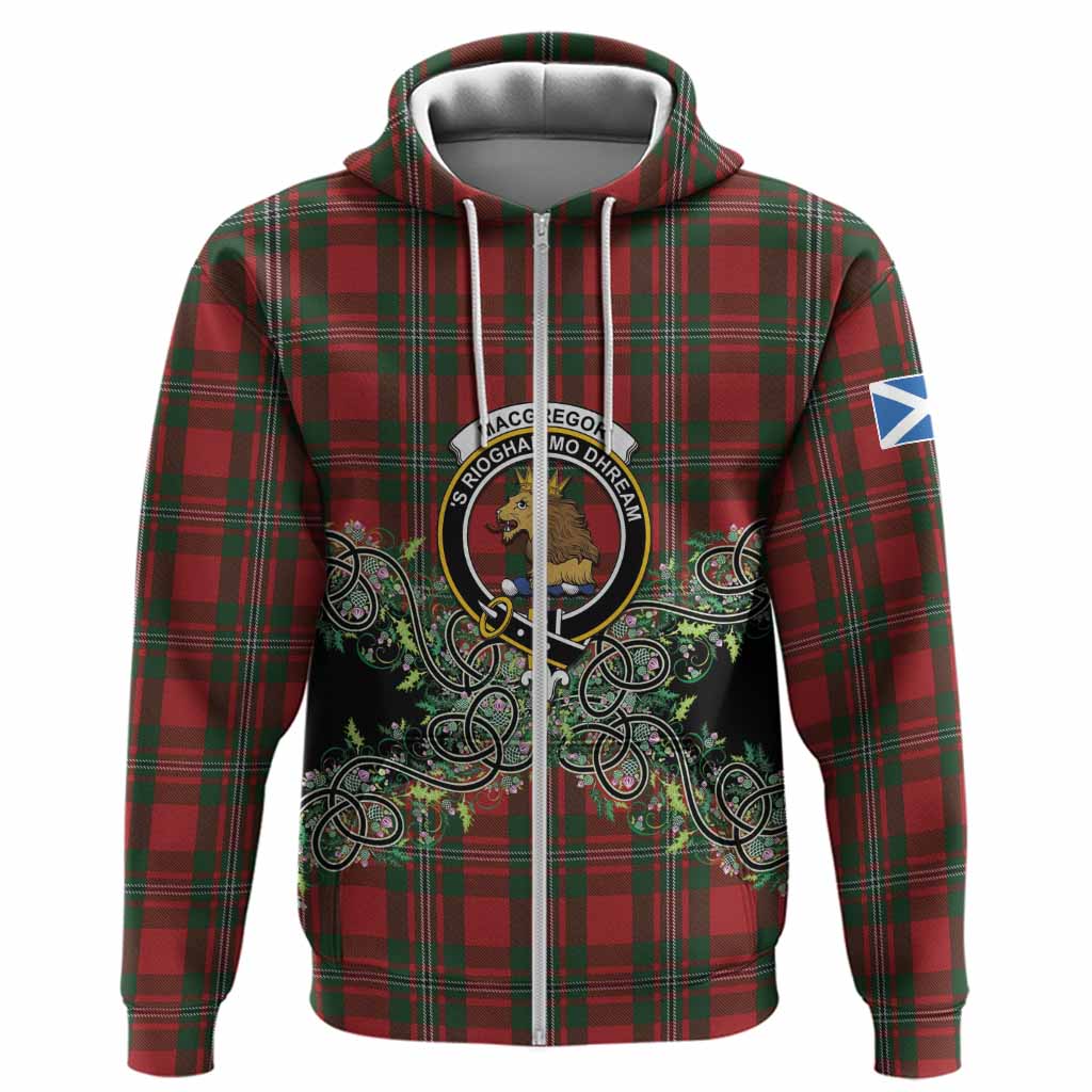 MacGregor (McGregor) Tartan Hoodie Thistle Scottish Spirit
