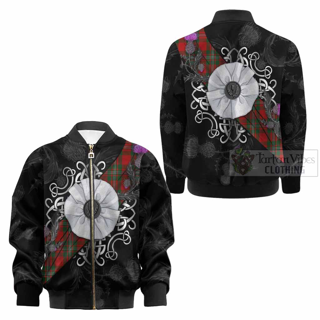 MacGregor (McGregor) Tartan Kid Bomber Jacket Jacobite White Rose - Tartan Vibes Clothing