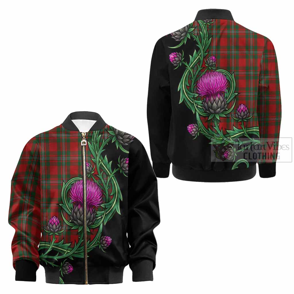 MacGregor (McGregor) Tartan Kid Bomber Jacket Resilient Scottish Thistle - Tartan Vibes Clothing