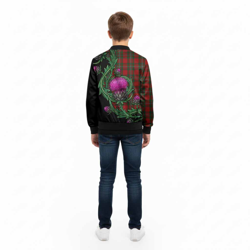 MacGregor (McGregor) Tartan Kid Bomber Jacket Resilient Scottish Thistle - Tartan Vibes Clothing