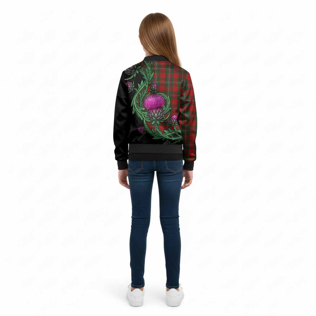 MacGregor (McGregor) Tartan Kid Bomber Jacket Resilient Scottish Thistle - Tartan Vibes Clothing