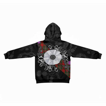 MacGregor (McGregor) Tartan Kid Hoodie Jacobite White Rose - Tartan Vibes Clothing