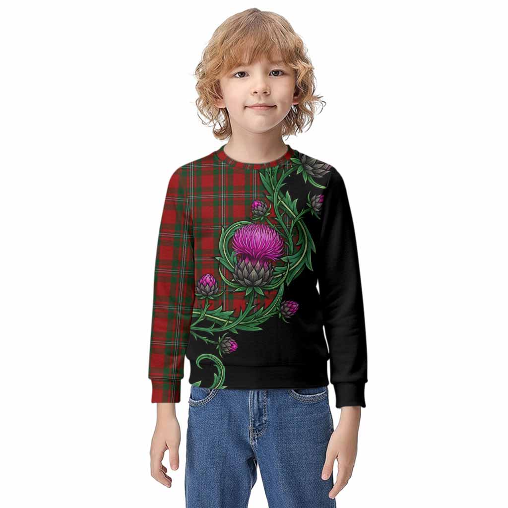 MacGregor (McGregor) Tartan Kid Knitted Sweatshirt Resilient Scottish Thistle Kid - Tartan Vibes Clothing