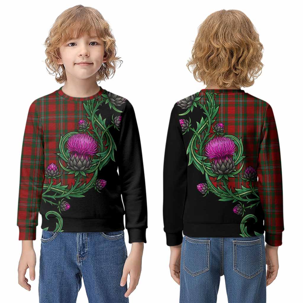 MacGregor (McGregor) Tartan Kid Knitted Sweatshirt Resilient Scottish Thistle - Tartan Vibes Clothing