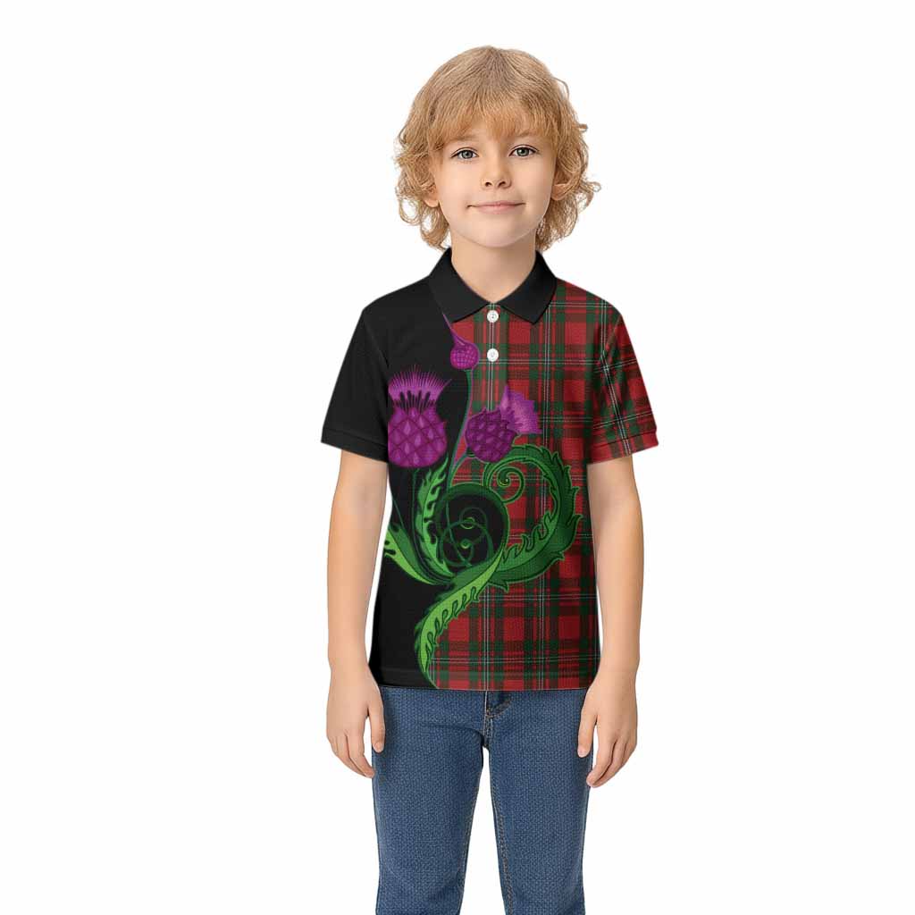 MacGregor (McGregor) Tartan Kid Polo Shirt Traditional Scottish Thistle