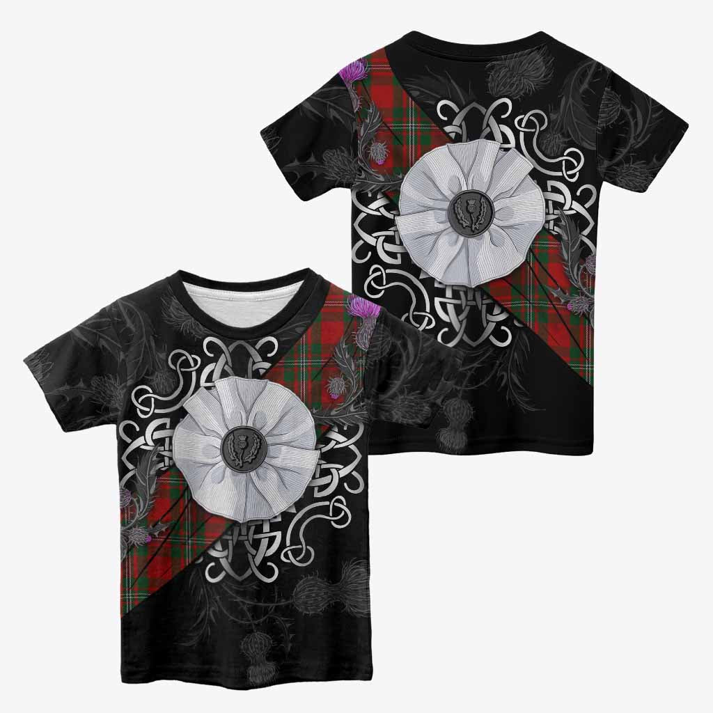 MacGregor (McGregor) Tartan Kid T-shirt Jacobite White Rose - Tartan Vibes Clothing