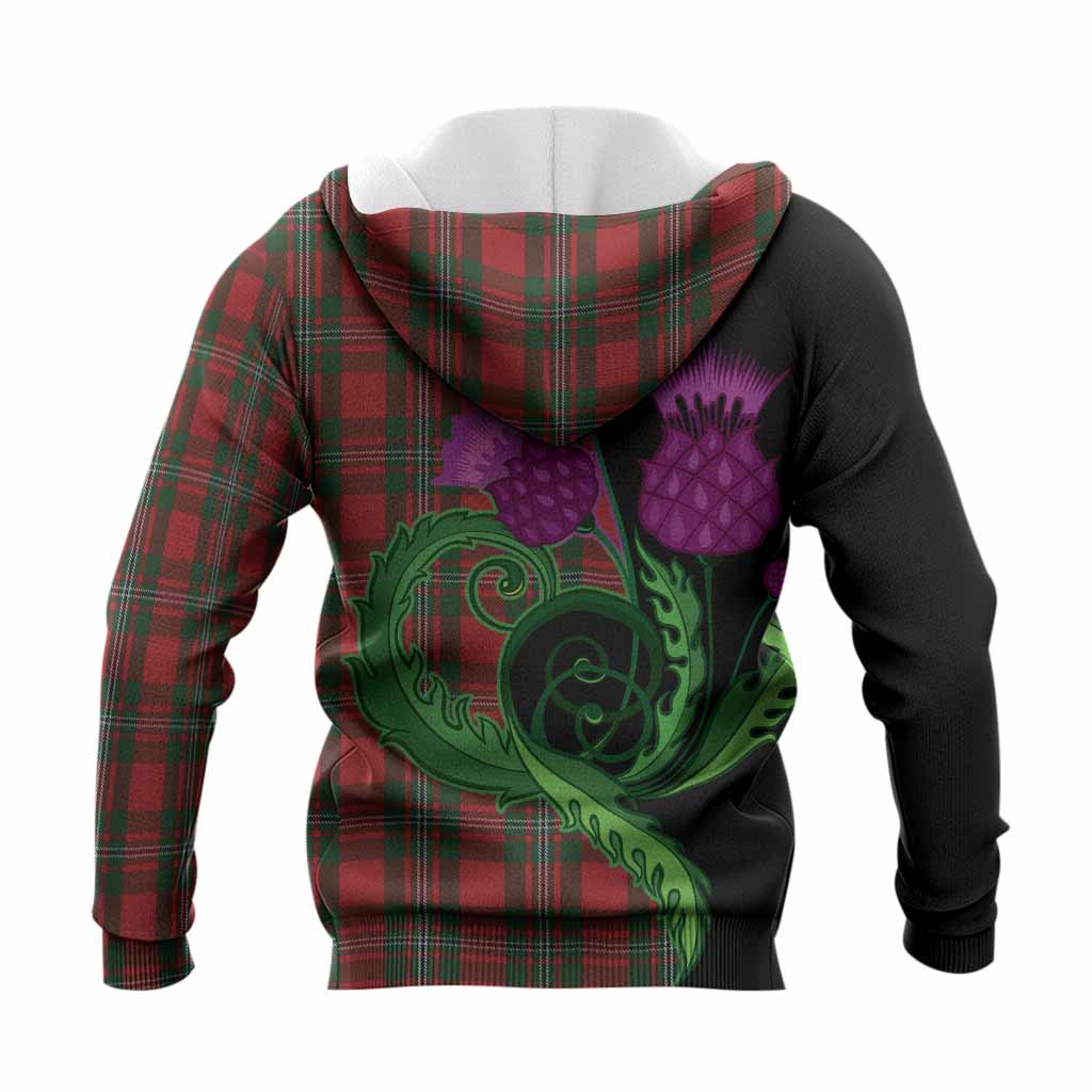MacGregor (McGregor) Tartan Knitted Hoodie Traditional Scottish Thistle
