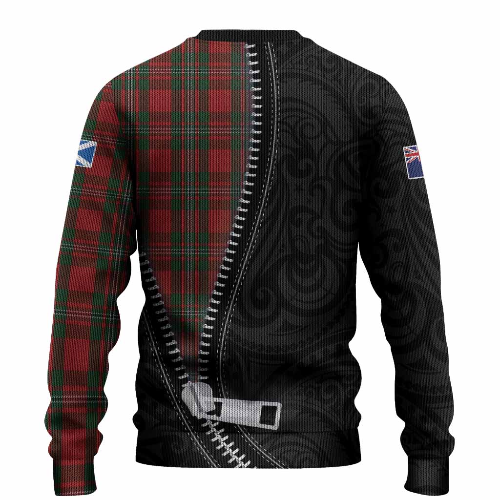 MacGregor (McGregor) Tartan Knitted Sweater New Zealand Pattern Unique Zipper Stylized
