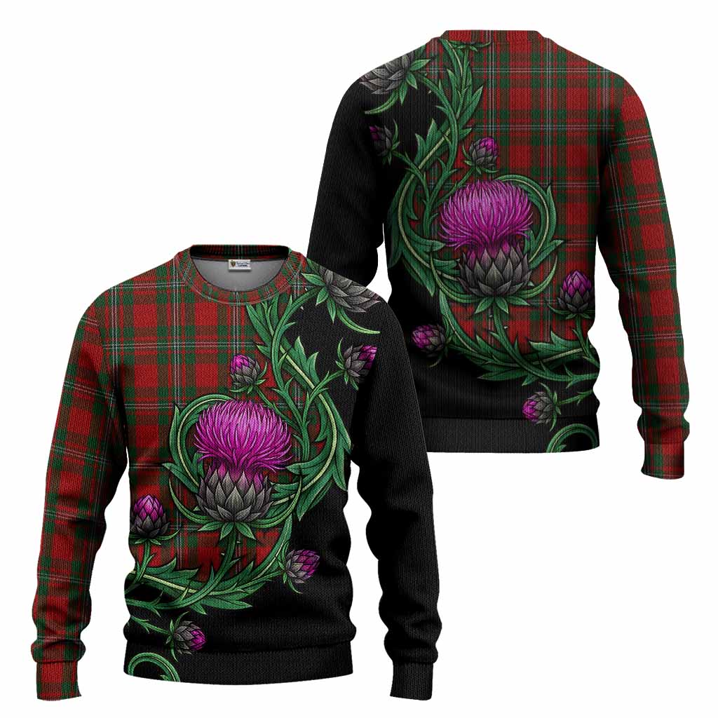 MacGregor (McGregor) Tartan Knitted Sweater Resilient Scottish Thistle - Tartan Vibes Clothing