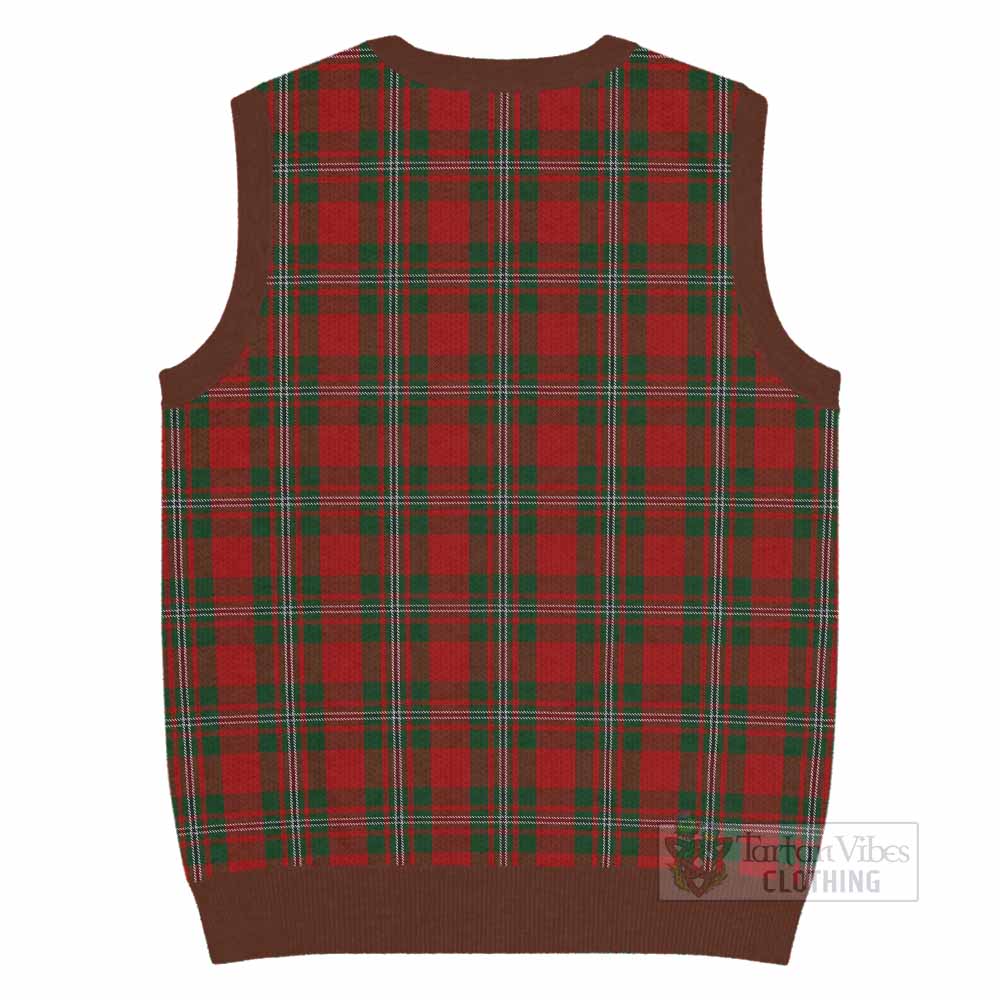 MacGregor (McGregor) Tartan Knitted V-Neck Vest with Family Crest - Tartan Vibes Clothing
