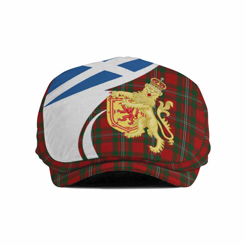 MacGregor (McGregor) Tartan Lion Rampant Flat Cap, Jeff Cap Classic Scottish Style Flat Cap - Tartan Vibes Clothing