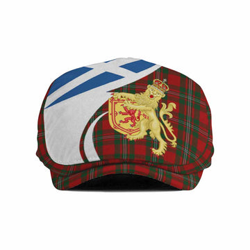 MacGregor (McGregor) Tartan Lion Rampant Flat Cap, Jeff Cap Classic Scottish Style