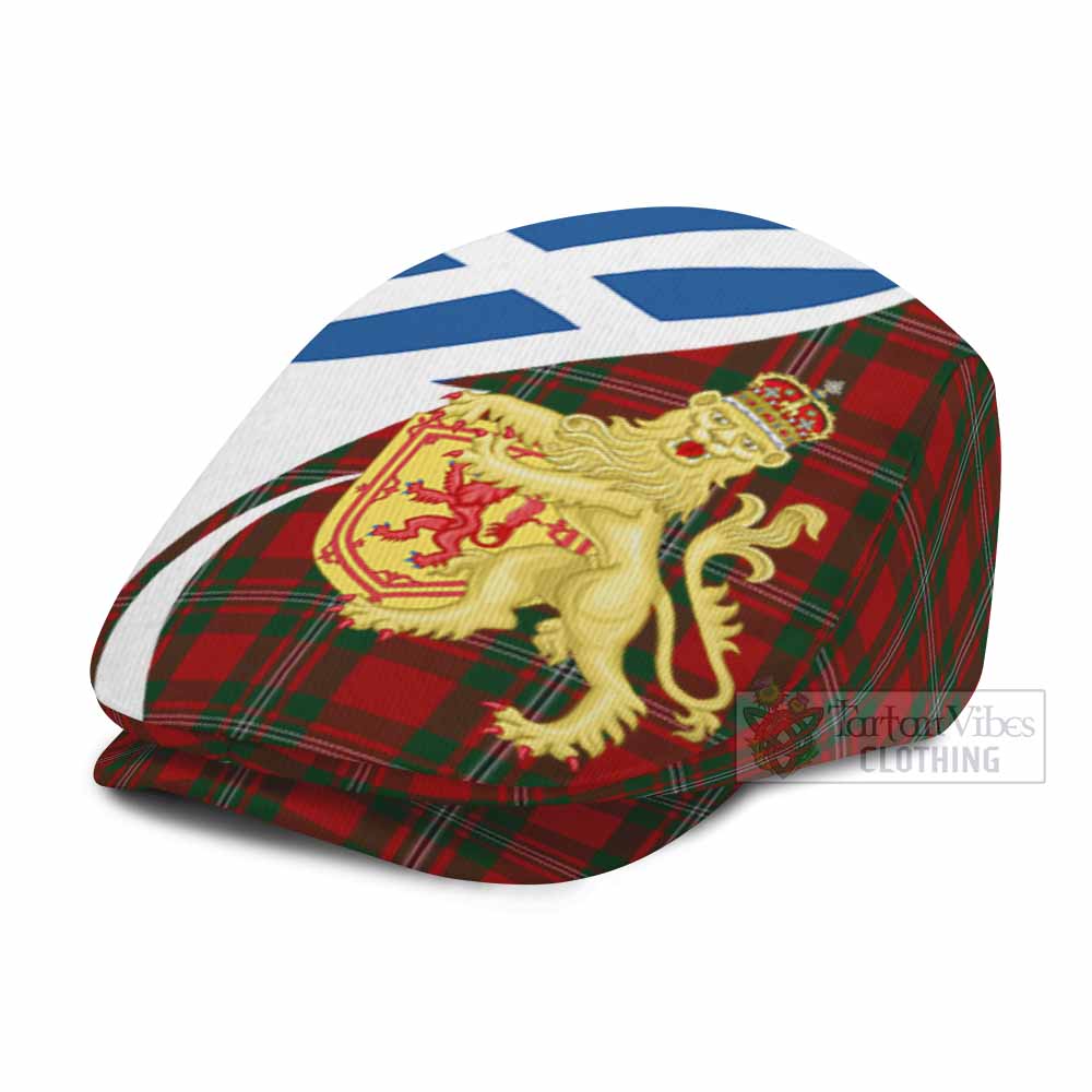 MacGregor (McGregor) Tartan Lion Rampant Flat Cap, Jeff Cap Classic Scottish Style - Tartan Vibes Clothing