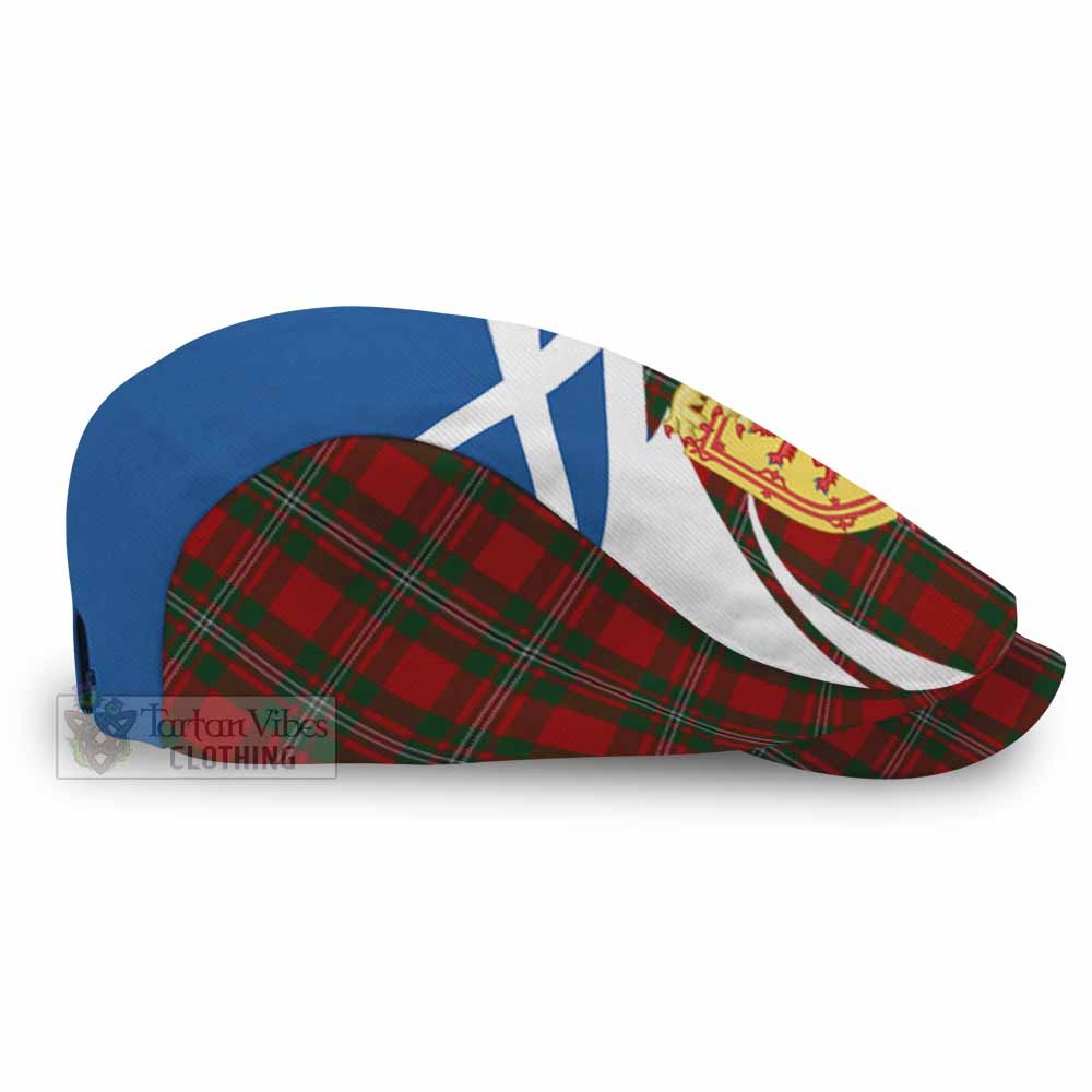 MacGregor (McGregor) Tartan Lion Rampant Flat Cap, Jeff Cap Classic Scottish Style - Tartan Vibes Clothing