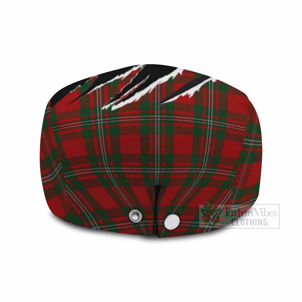 MacGregor (McGregor) Tartan Loch Ness Monster Flat Cap, Jeff Cap Celtic Knot Nessie Art