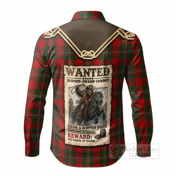 MacGregor (McGregor) Tartan Long Sleeve Button Shirts Bigfoot Riding The Kelpie Monster