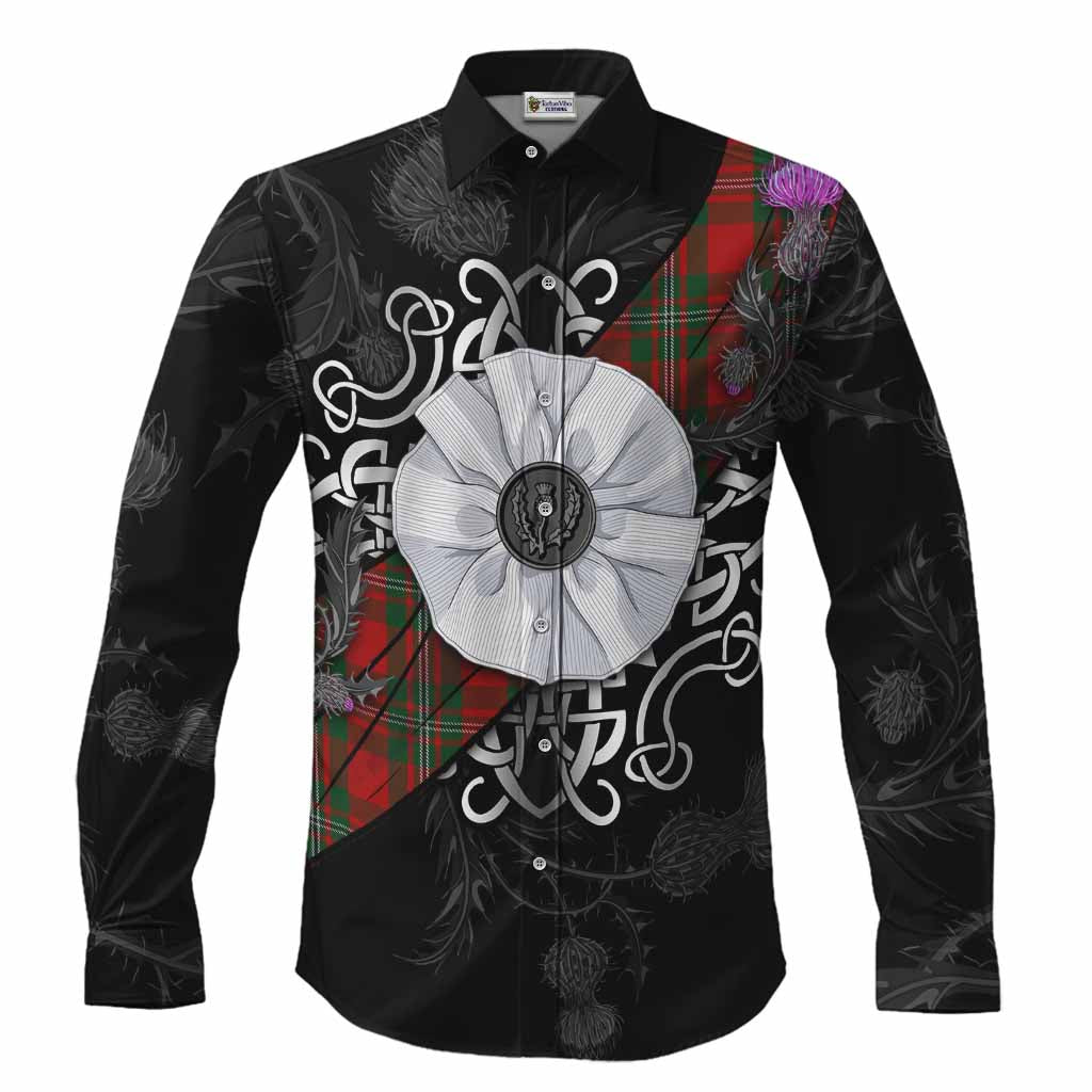 MacGregor (McGregor) Tartan Long Sleeve Button Shirts Jacobite White Rose Men's Shirt S - Tartan Vibes Clothing
