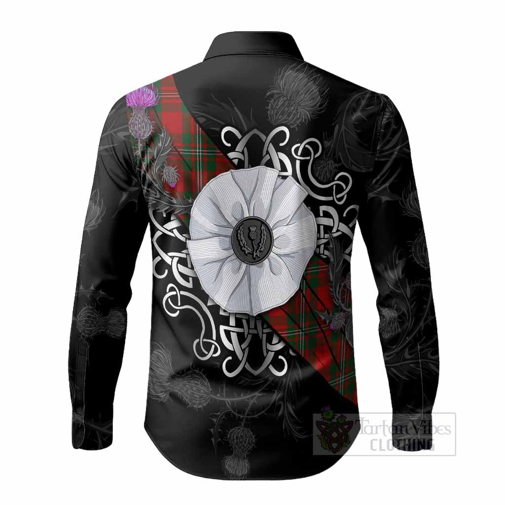 MacGregor (McGregor) Tartan Long Sleeve Button Shirts Jacobite White Rose - Tartan Vibes Clothing