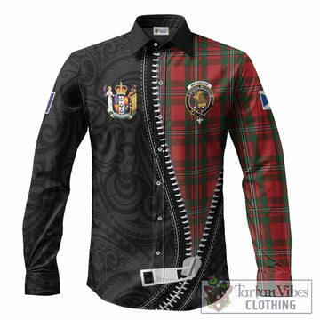 MacGregor (McGregor) Tartan Long Sleeve Button Shirts New Zealand Pattern Unique Zipper Stylized