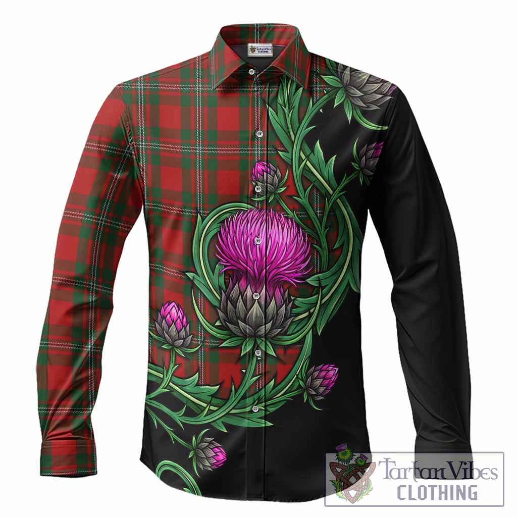 MacGregor (McGregor) Tartan Long Sleeve Button Shirts Resilient Scottish Thistle