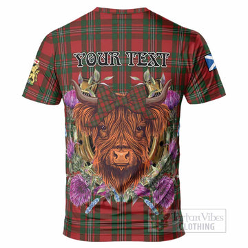 MacGregor (McGregor) Tartan T-Shirt Scottish Thistle Heilan Coo