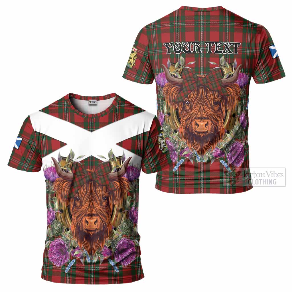 MacGregor (McGregor) Tartan T-Shirt Scottish Thistle Heilan Coo