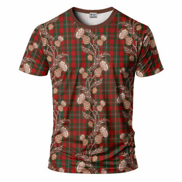 MacGregor (McGregor) Tartan T-Shirt Seamless Scottish Thistle Flowers