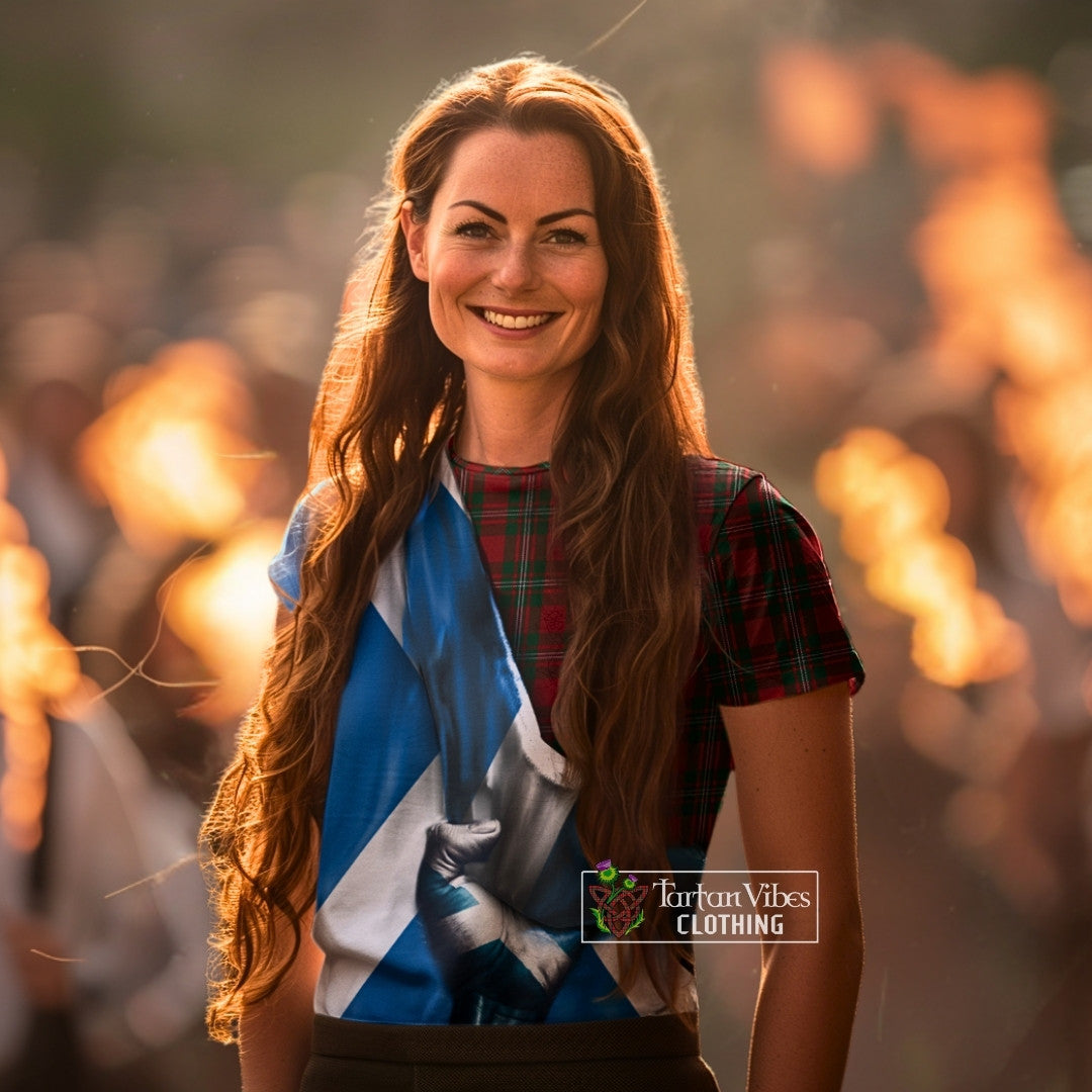 MacGregor (McGregor) Tartan T-Shirt with Family Crest Scotland Patriotic Style
