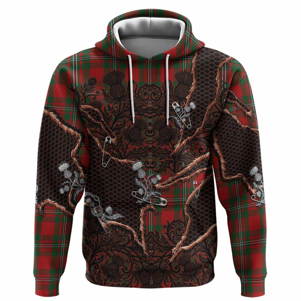 MacGregor (McGregor) Tartan Thistle Dark Gothic Hoodie Pullover Hoodie - Tartan Vibes Clothing