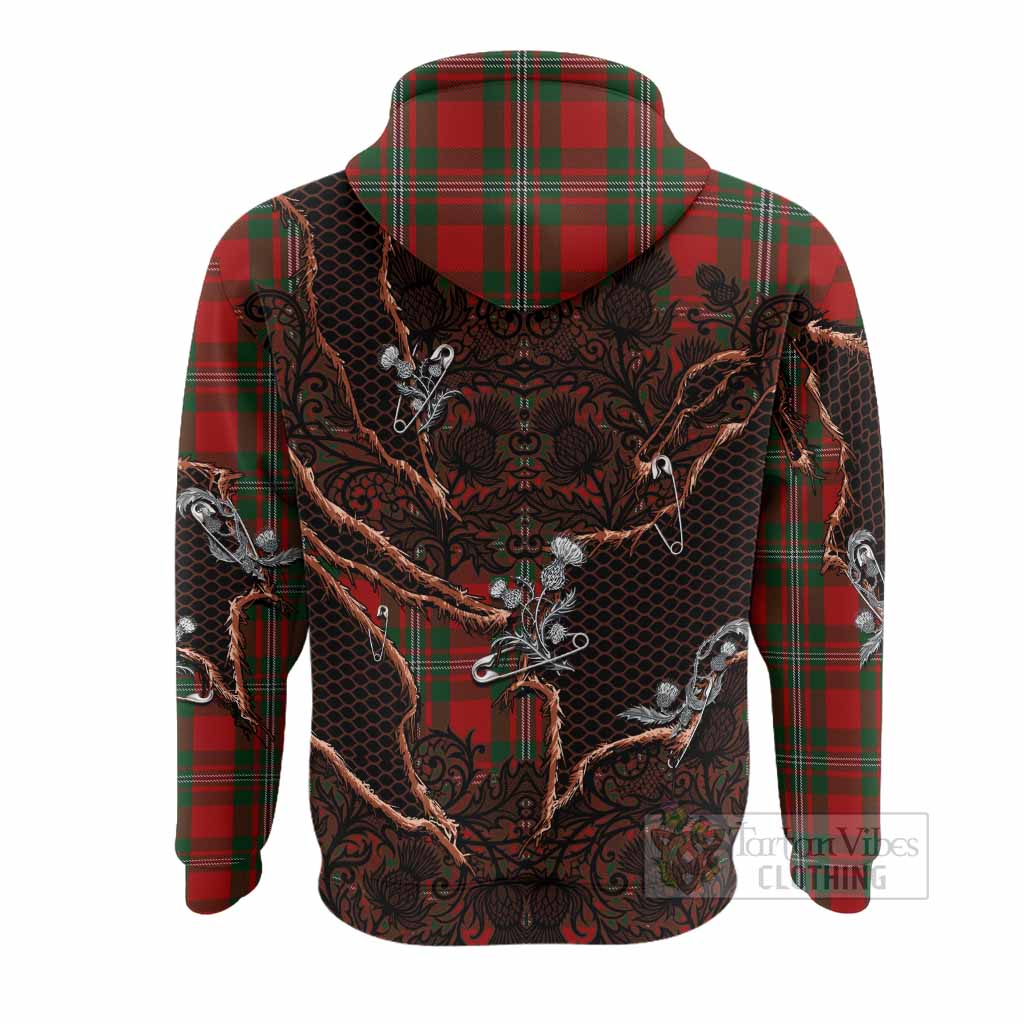 MacGregor (McGregor) Tartan Thistle Dark Gothic Hoodie - Tartan Vibes Clothing