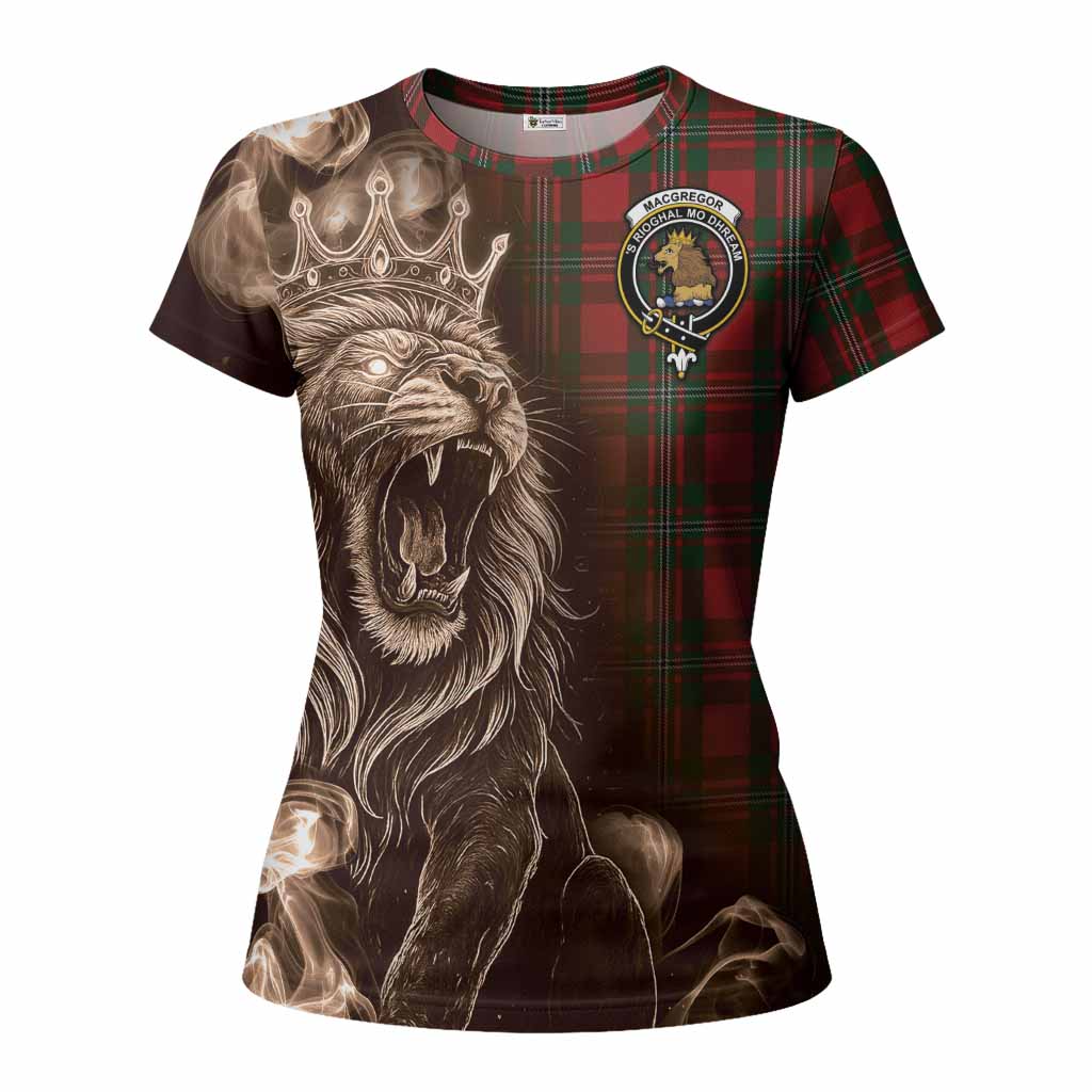MacGregor (McGregor) Tartan Women T shirt Roaring Lion Heritage