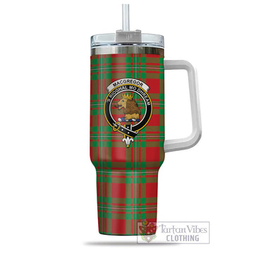MacGregor Modern Tartan and Family Crest Tumbler with Handle