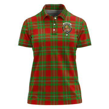 MacGregor Modern Tartan Polo Shirt with Family Crest For Women