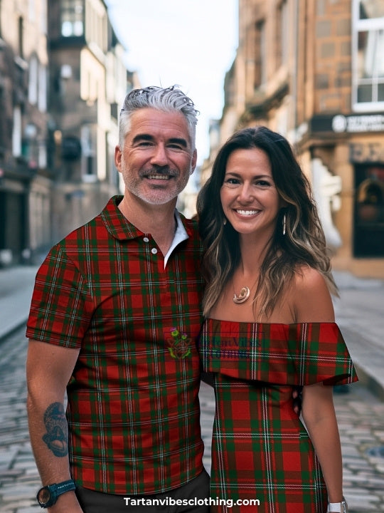 MacGregor Tartan Off Shoulder Long Dress