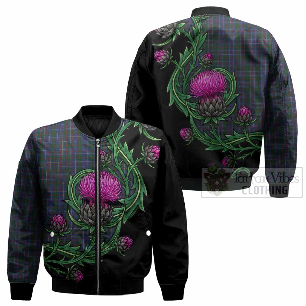 MacHardy (McHardy) Tartan Bomber Jacket Resilient Scottish Thistle - Tartan Vibes Clothing