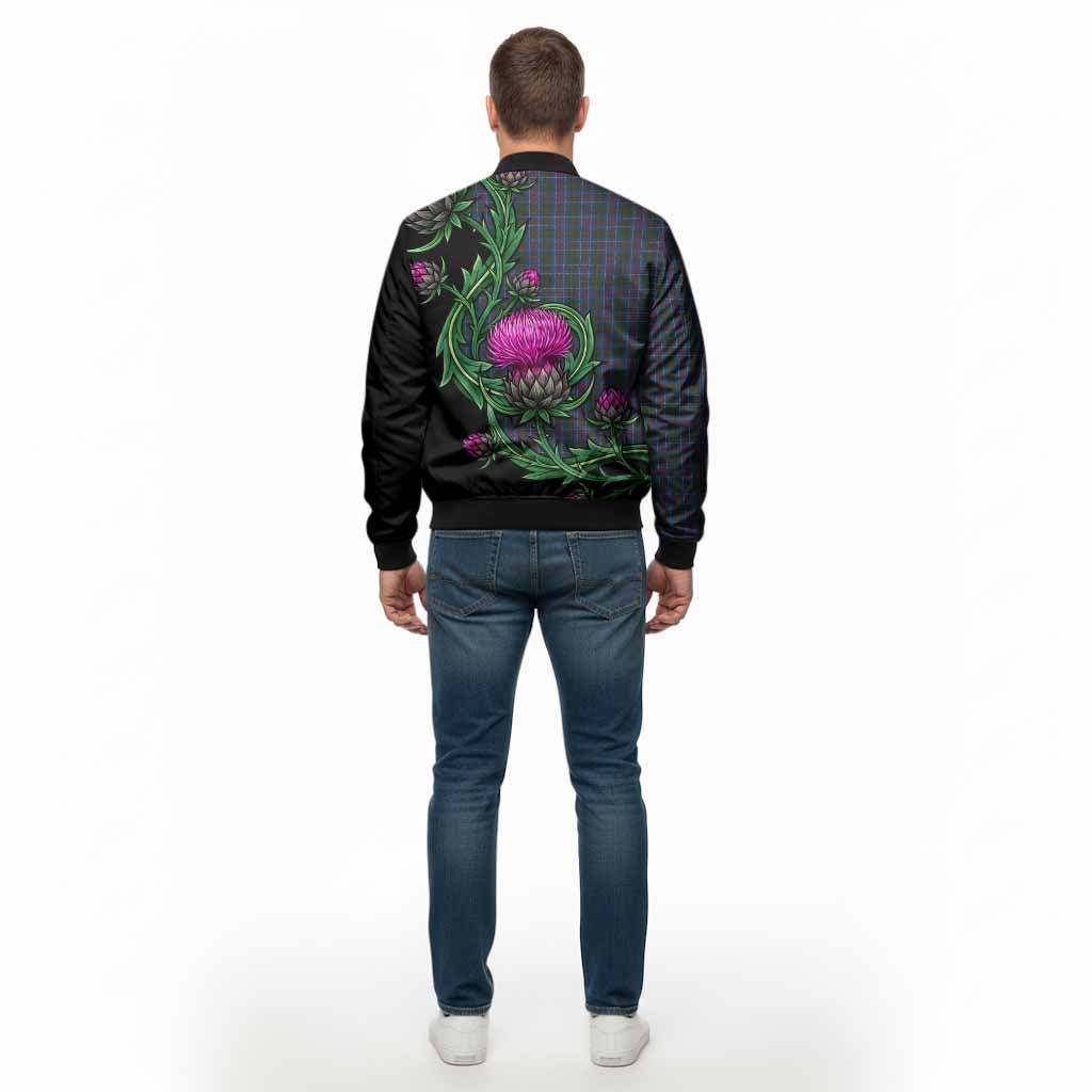 MacHardy (McHardy) Tartan Bomber Jacket Resilient Scottish Thistle - Tartan Vibes Clothing