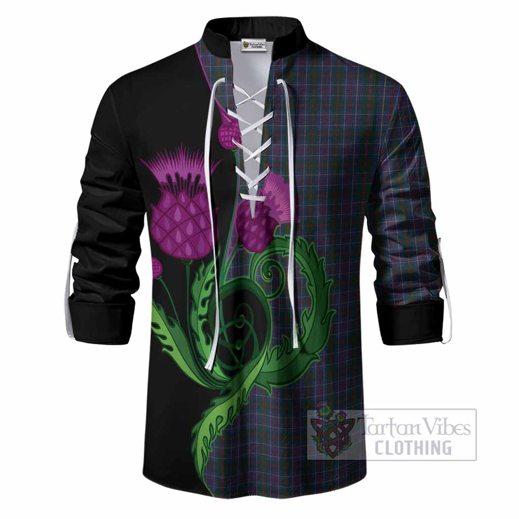 MacHardy (McHardy) Tartan Ghillie Shirt Traditional Scottish Thistle