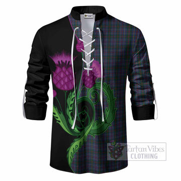 MacHardy (McHardy) Tartan Ghillie Shirt Traditional Scottish Thistle