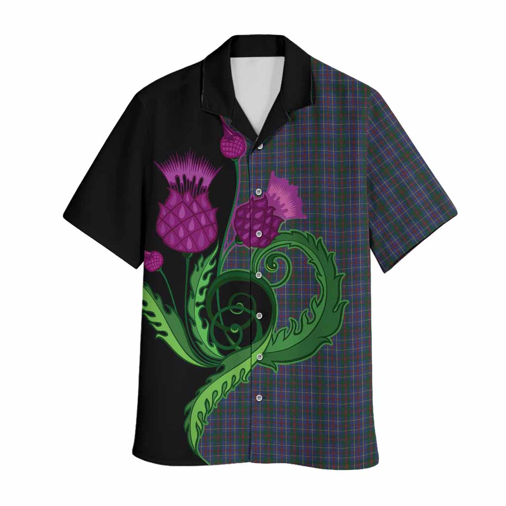 MacHardy (McHardy) Tartan Hawaiian Shirt Traditional Scottish Thistle