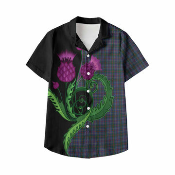 MacHardy (McHardy) Tartan Kid Hawaiian Shirt Traditional Scottish Thistle
