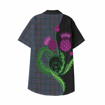 MacHardy (McHardy) Tartan Kid Hawaiian Shirt Traditional Scottish Thistle