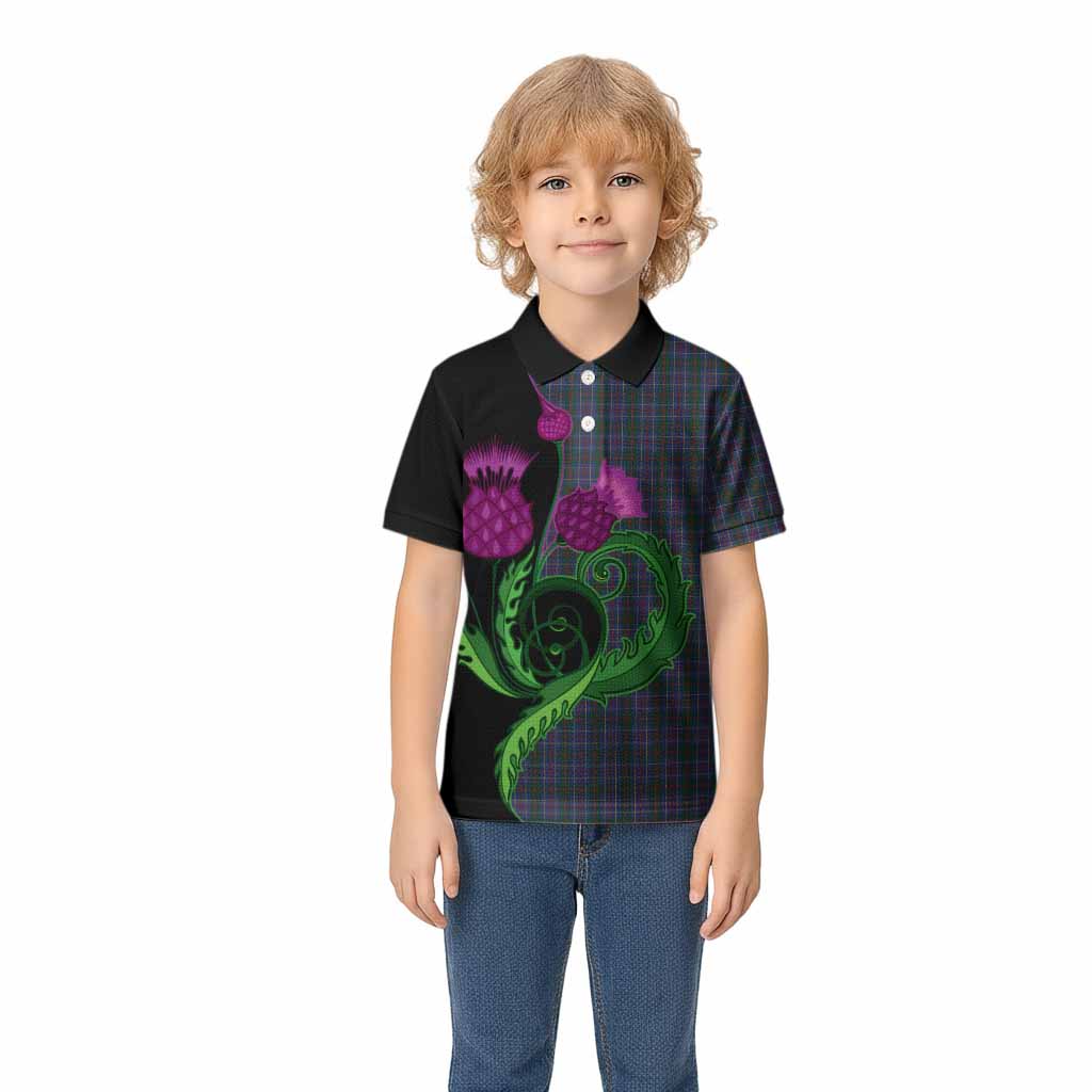 MacHardy (McHardy) Tartan Kid Polo Shirt Traditional Scottish Thistle