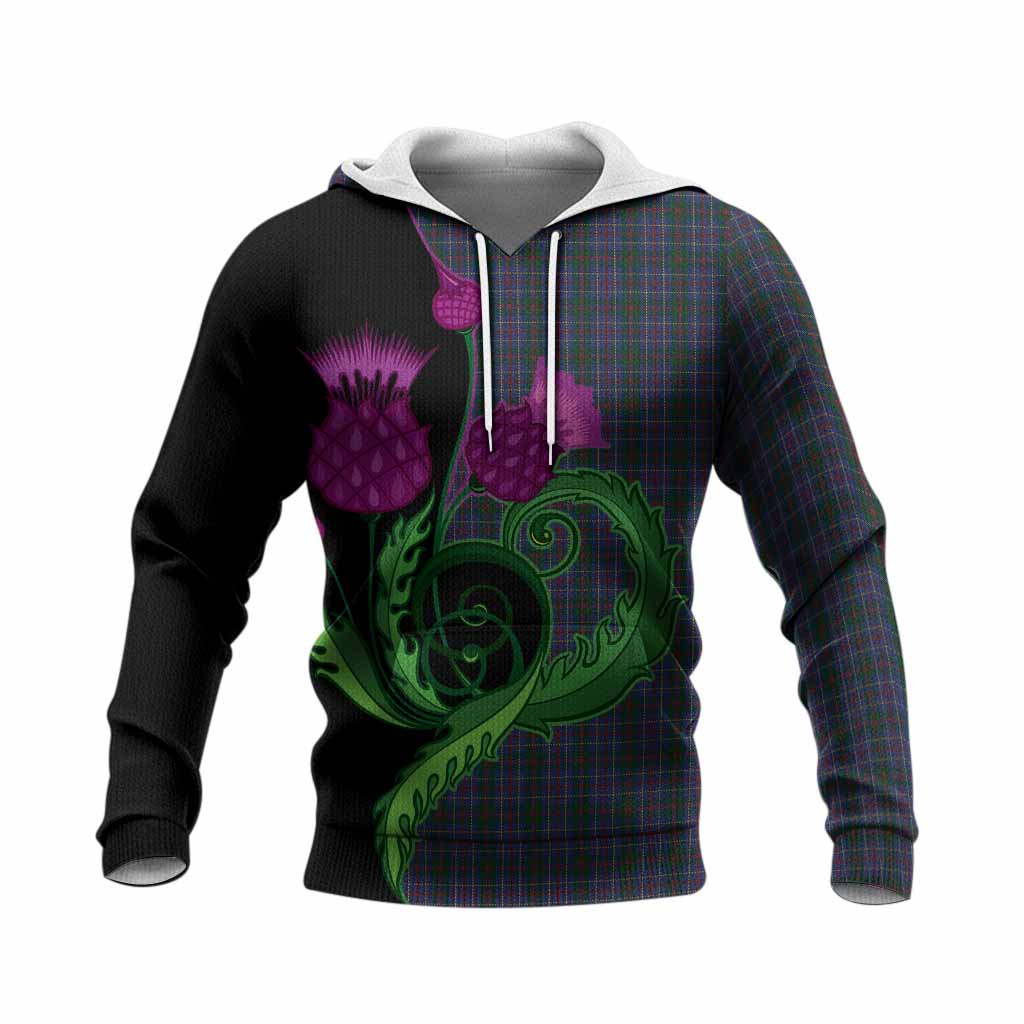 MacHardy (McHardy) Tartan Knitted Hoodie Traditional Scottish Thistle