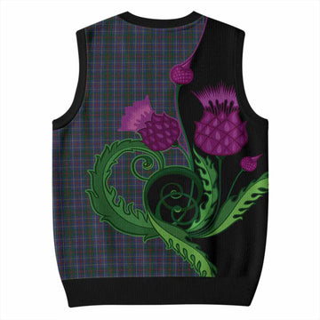 MacHardy (McHardy) Tartan Knitted V-Neck Vest Traditional Scottish Thistle