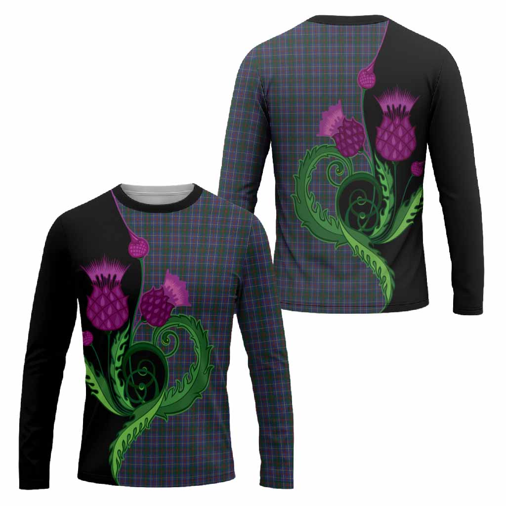 MacHardy (McHardy) Tartan Long Sleeve T-Shirt Traditional Scottish Thistle