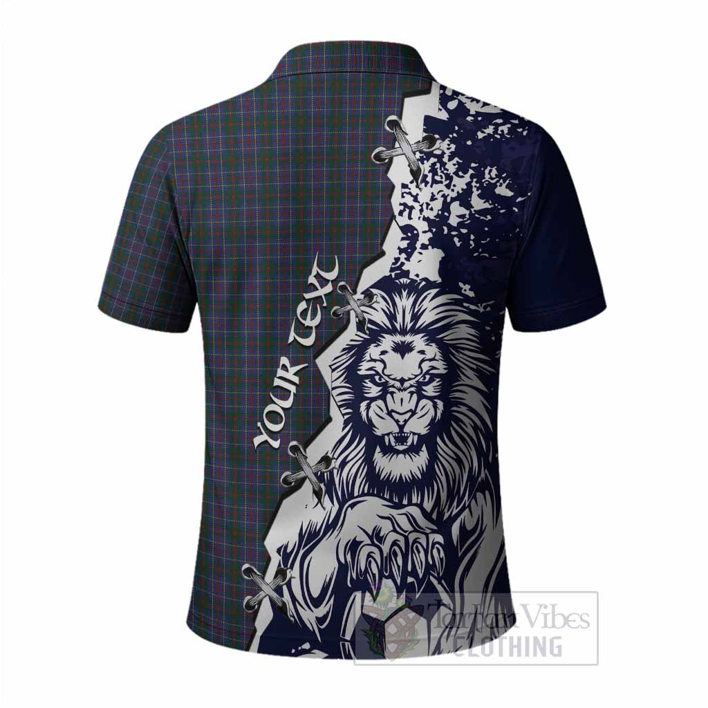 MacHardy (McHardy) Tartan Scottish Polo Shirt Angry Lion With Soccer Ball Style