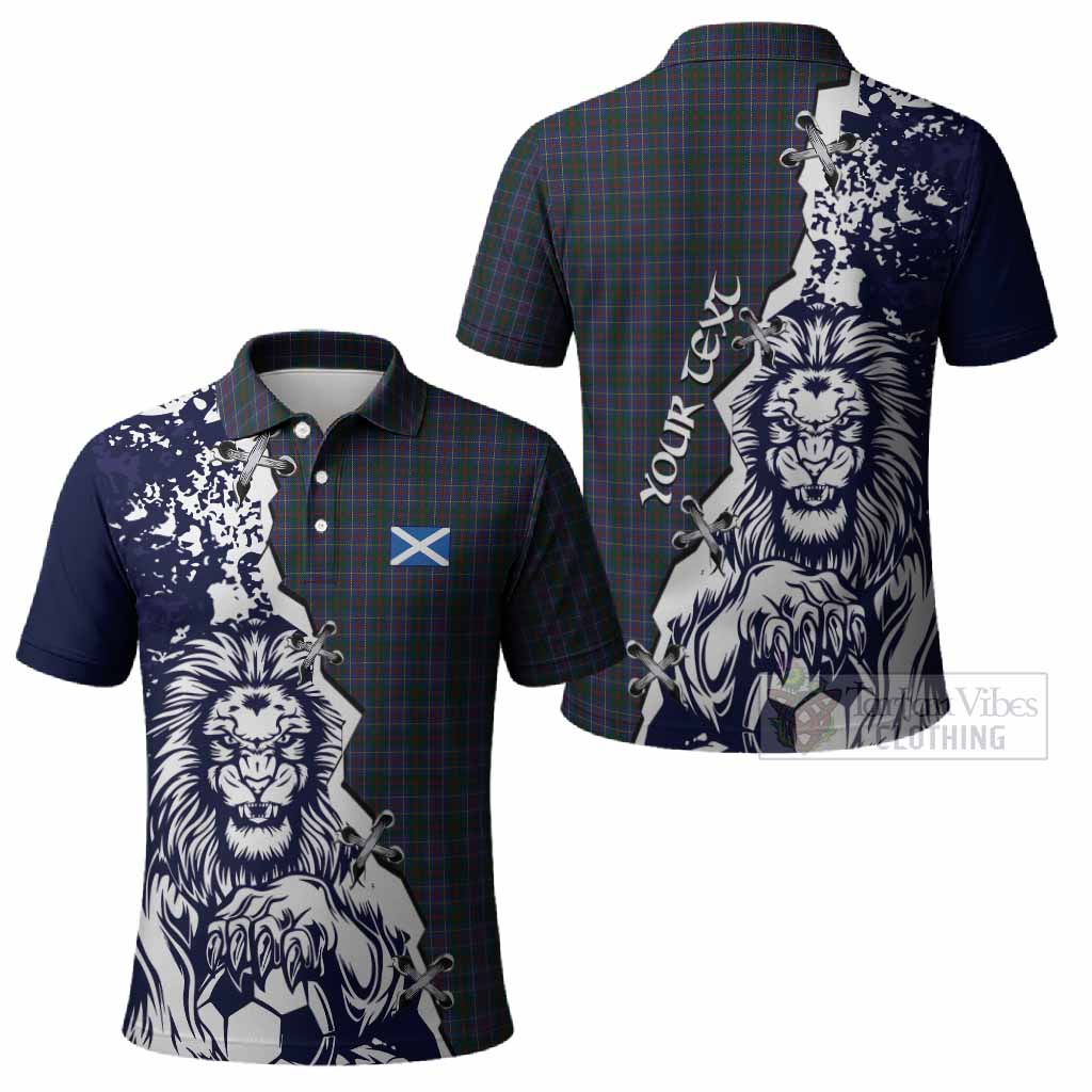 MacHardy (McHardy) Tartan Scottish Polo Shirt Angry Lion With Soccer Ball Style